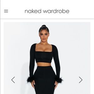Black top and skirt